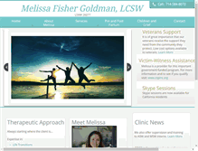 Tablet Screenshot of melissafishergoldman.com